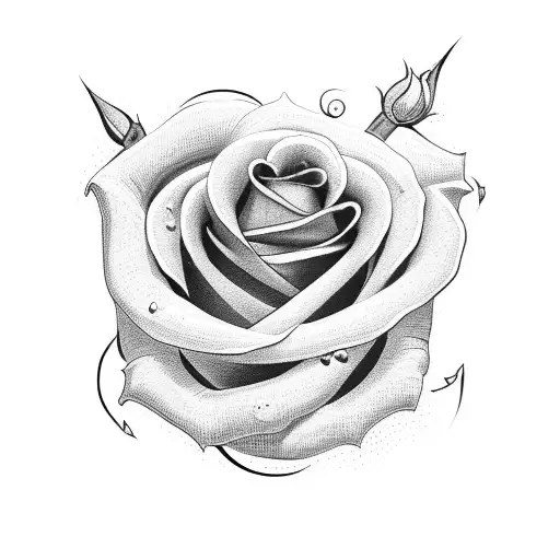 A Heart Wrapped In A Rose With Thorns