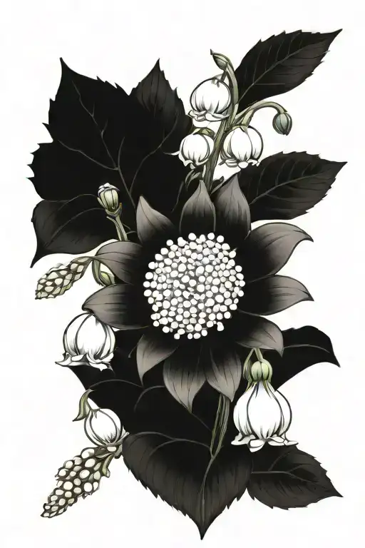 Lily Of The Valley Flower And Dahlia Flower Growing