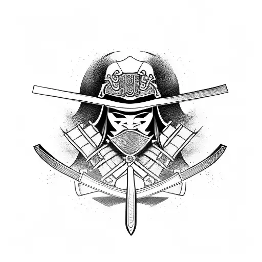 Samurai Warrior 2 Swords Fighting Full Mask