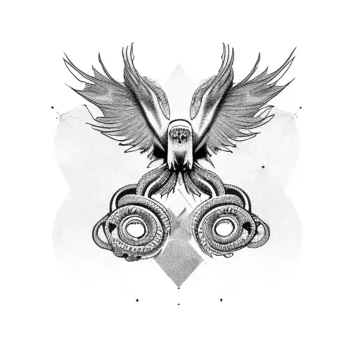 Raven Holded By Tentacles