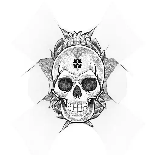 Pineapple Skull And Cross Bones