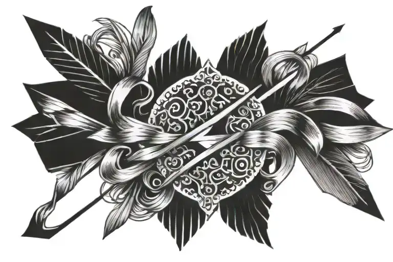 Arrow With Ribbon Wrapped