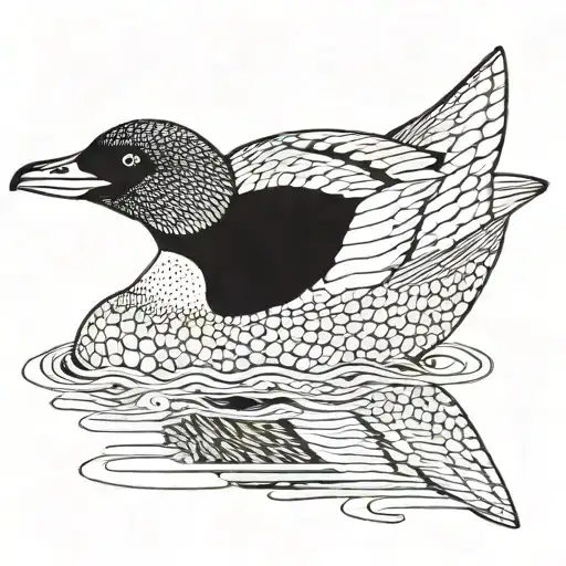 Loon Looking Back Profile No Water