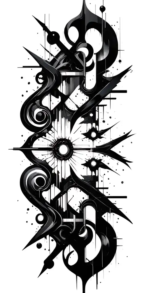 Cyber Sigilism Gothic Brutalism Bold Abstract Dynamic Modern Neogothic