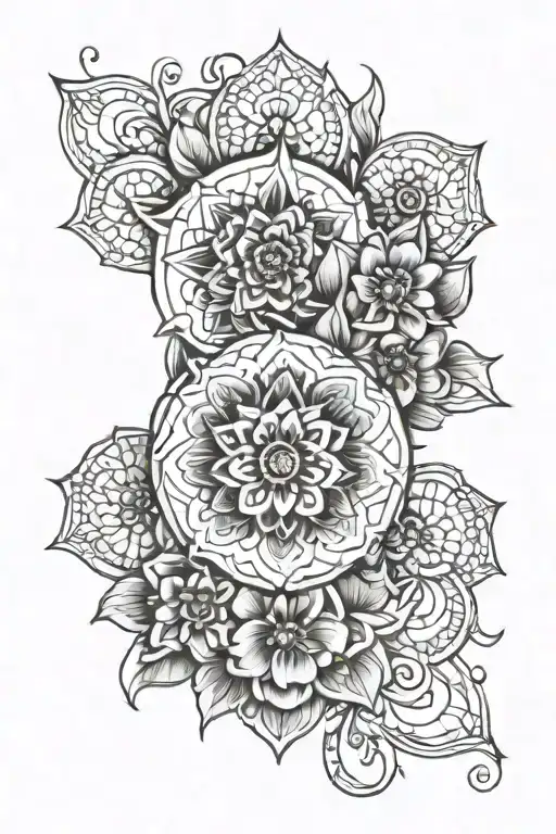 Flower Mandala Zodiac Shoulder
