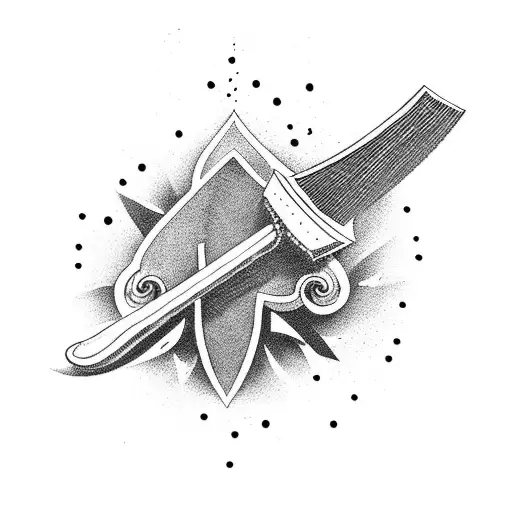 Flying Kick With Double Sided Battle Axe In Background