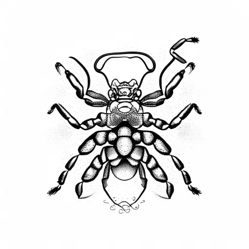 A Scorpion Intertwined With Cherry Blossoms