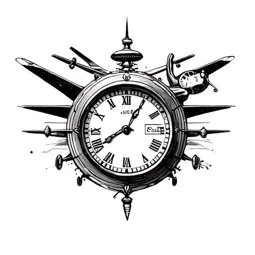 Bousson And Clock And Plane