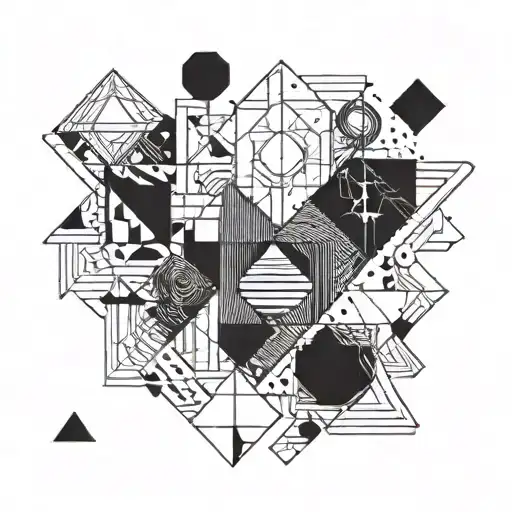 Abstract Geometric Shapes Inspired By Runway Patterns