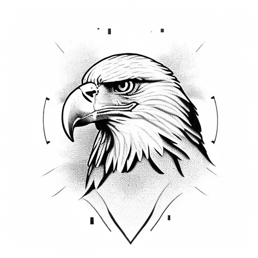 Eagle In Front Of Stairs To Valhalla