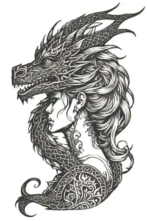 Dragon Girl Side Profile