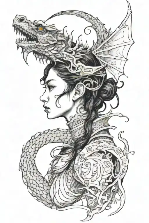 Dragon Girl Side Profile