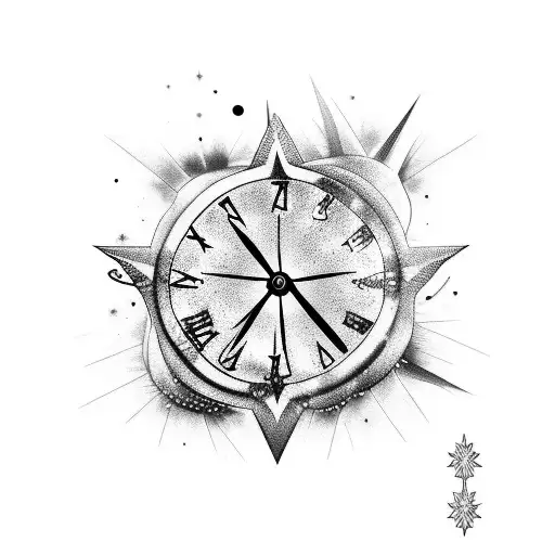 Rose Pigeon Clock Cloud Stars