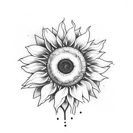 Sunflower With Hands Holding And Small Spanner