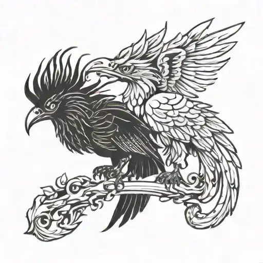 Two Baby Pheonix As Pisces And Scorpio Zodiac Sign