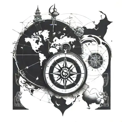 Incorporate A Compass And Map Into A Design That Symbolizes The Love And Guidance Of Your Parents