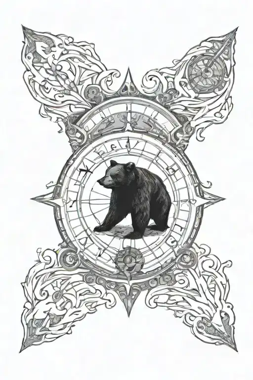 Bear And Compass