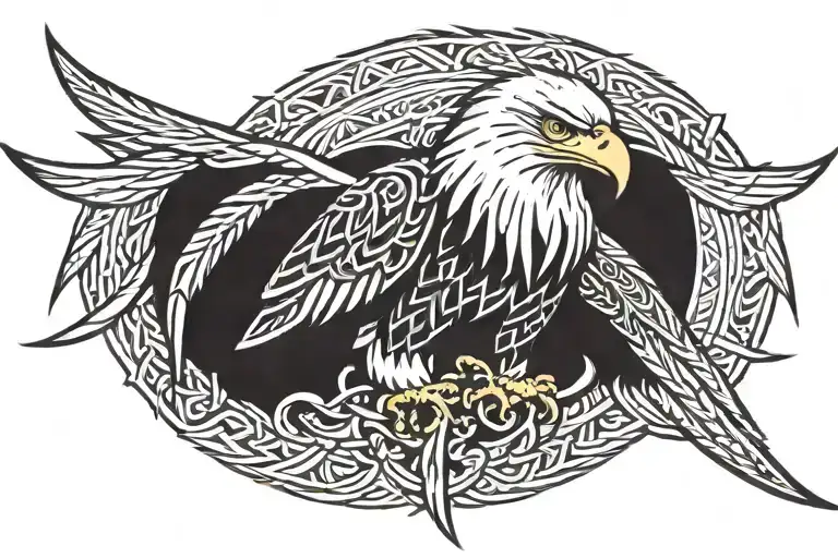 Tribal Patterns Eagle
