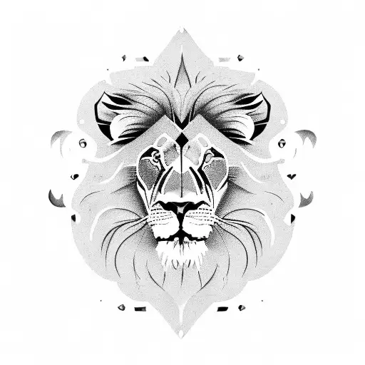 Lion Inside A Tringle