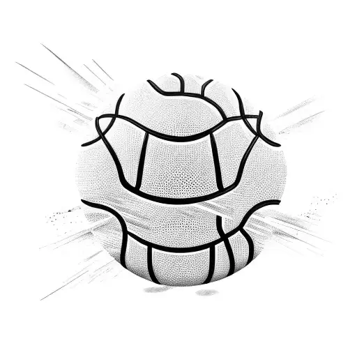 Incorporate A Basketball And A Heartbeat Line Into A Unique Design