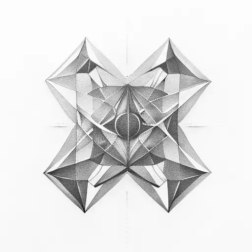 Abstract Geometric Design Inspired By Architecture And Space Exploration