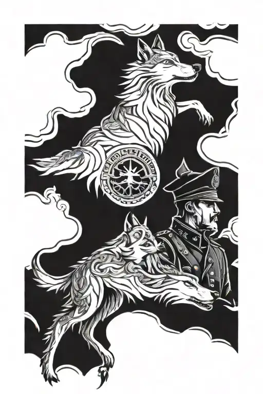 A Wolf And A Georgian Soldier