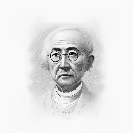 A Portrait Of A Famous Writer From Italy Or China With Their Genealogy Chart As A Backdrop