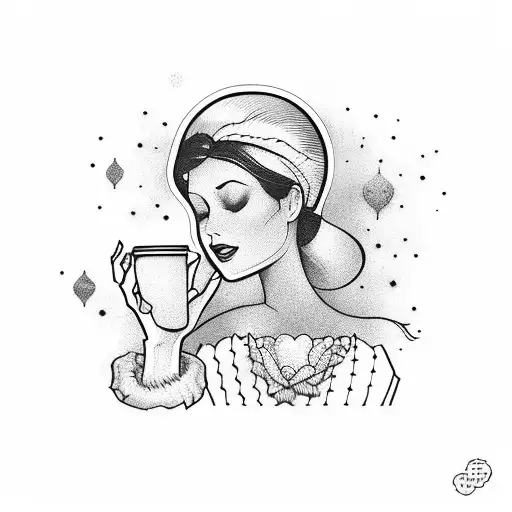 A Woman Hold A Cup In Her Hand Which Stands For Life Love Transience