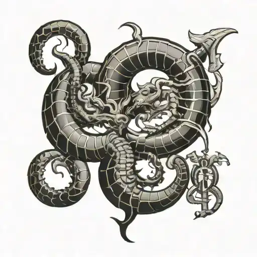 Scorpio And Capricorn Tattoo Design Combining