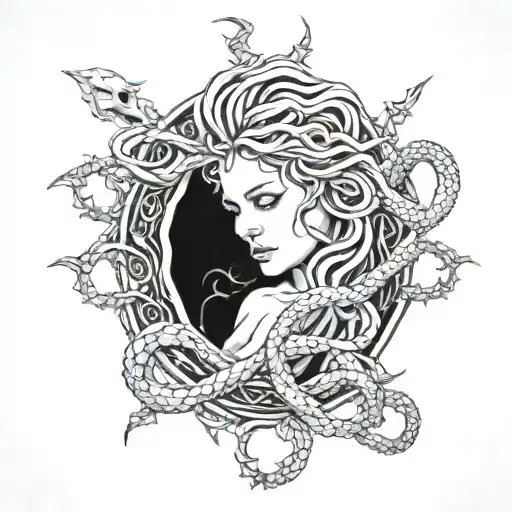Medusa Thorns Chains Snakes Emotional