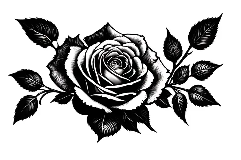 Single Roses Arranged In A Straight Line To Go On Lower Back