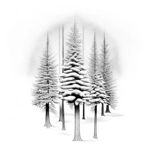 Pine Trees Christian Theme