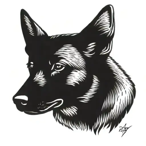German Sheperd Dog Head
