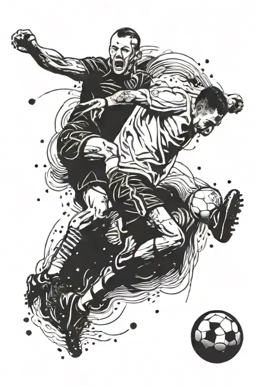 Dad Ad Son Football Player Kicking A Ball