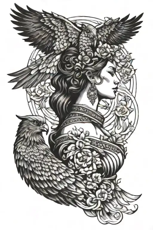 Goddess With A Hawk