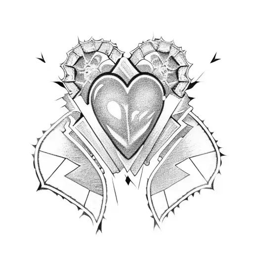 Real Heart Razorblade Star