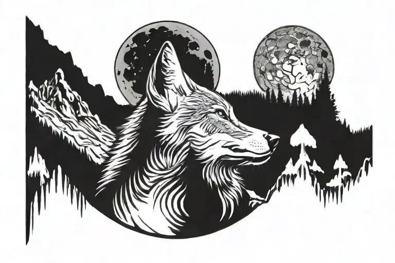 Wolf Howling At The Moon