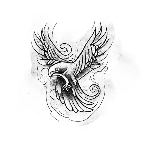 Raven With Viking Letters