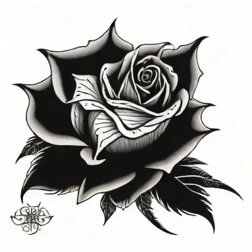 Black Rose Shoulders And Trap And Chest