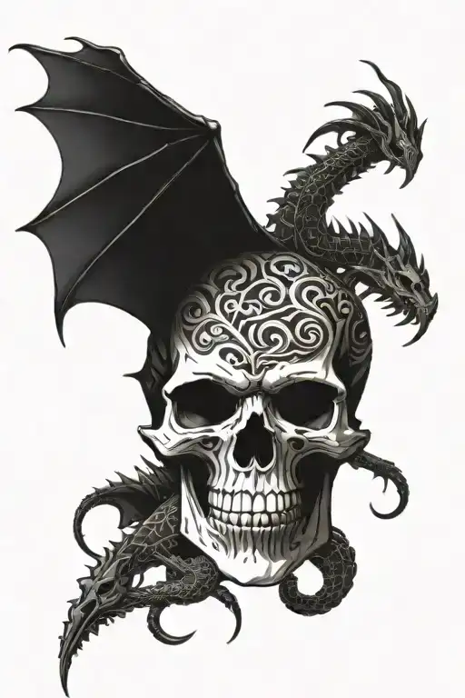 Skull And Dragon
