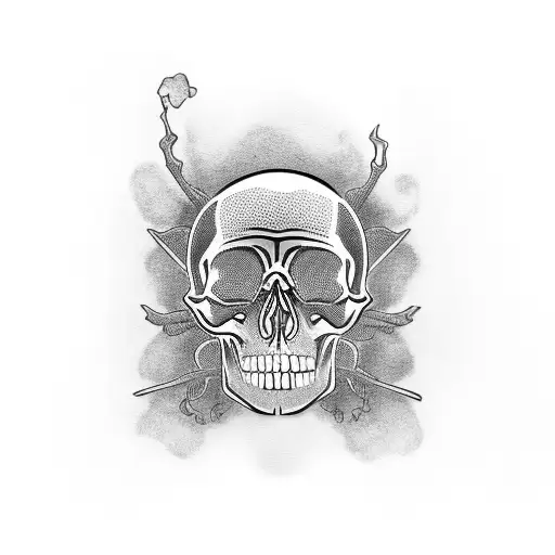 Skull Made Out Of Dead Human Bodies