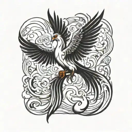 Infant Daughter Reborn Single Phoenix Tattoo Rising From The Ashes