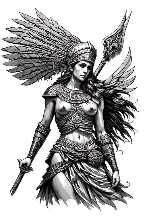 Athena Warrior With Casco