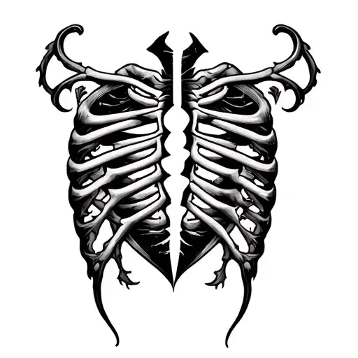 Half Broken Heart Inside Ribcage
