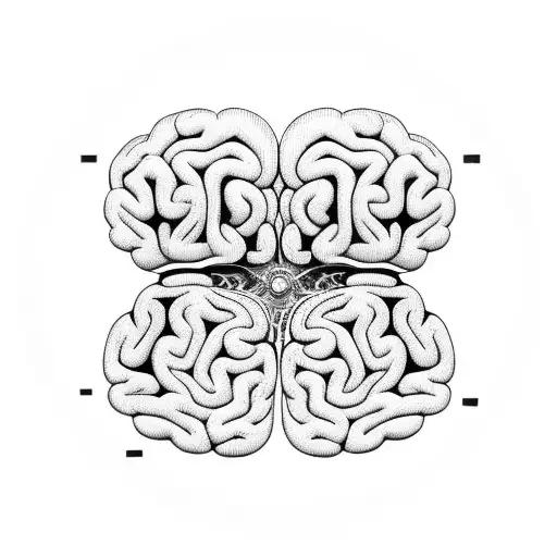 A Detailed Brain With Tangled Thoughts And A Clock Symbolizing Overthinking