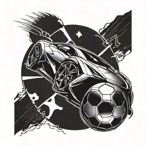 A Soccer Ball Morphing Into A Sleek Sports Car