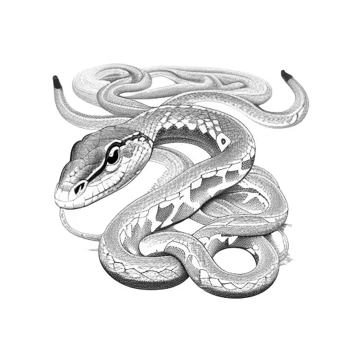 A Snake Winding Through A Lush Forest Scene