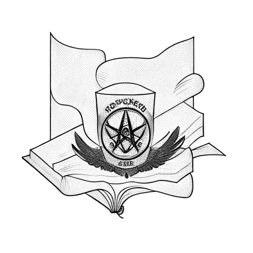 A Crow Perched On A Stack Of Books With Socialist Symbols Intertwined In The Pages