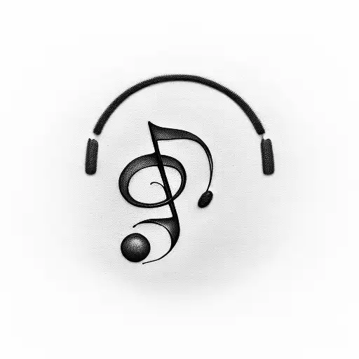 Music Note With Rip Melody