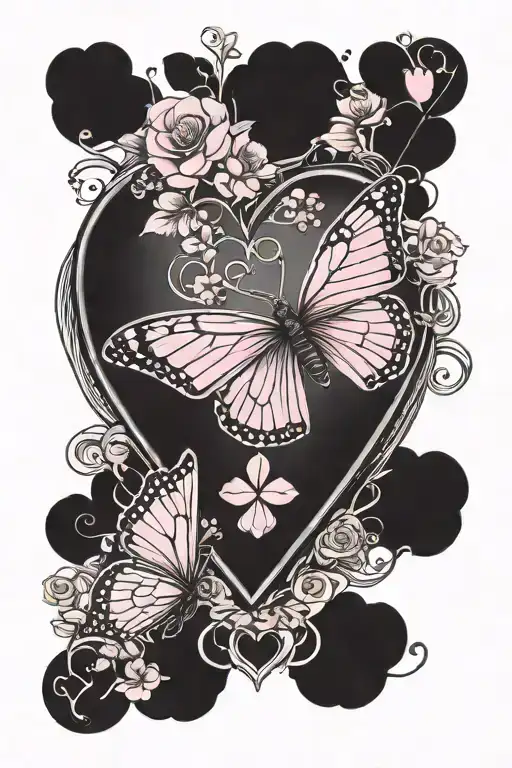 Pink Butterfly Human Heart Music Bmw Silver Clovers Travel Moon Freedom